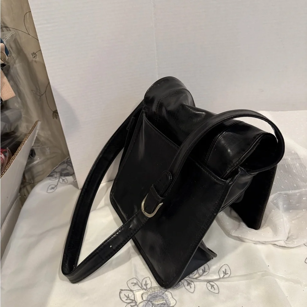 Coach Black Leather Messenger Bag